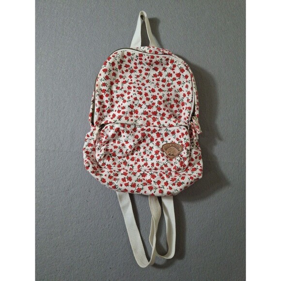 Billabong Women's Mini Mama Rose Graphic Adjustable Strap Canvas Backpack - Picture 1 of 11